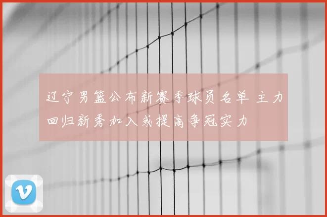 辽宁男篮公布新赛季球员名单 主力回归新秀加入或提高争冠实力